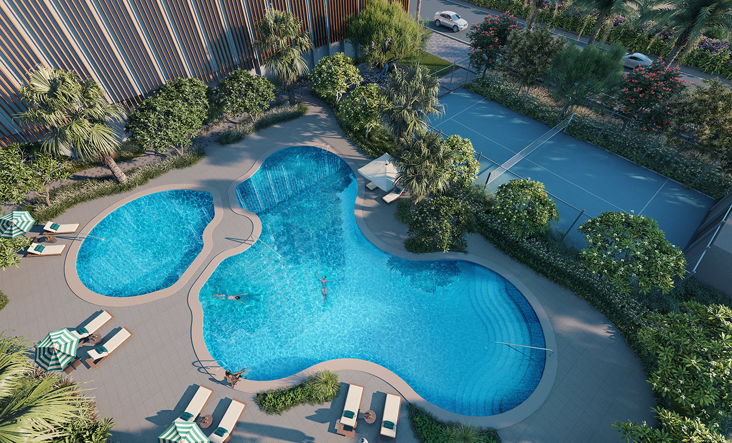 Al Hamra Waterfront – Pool top View