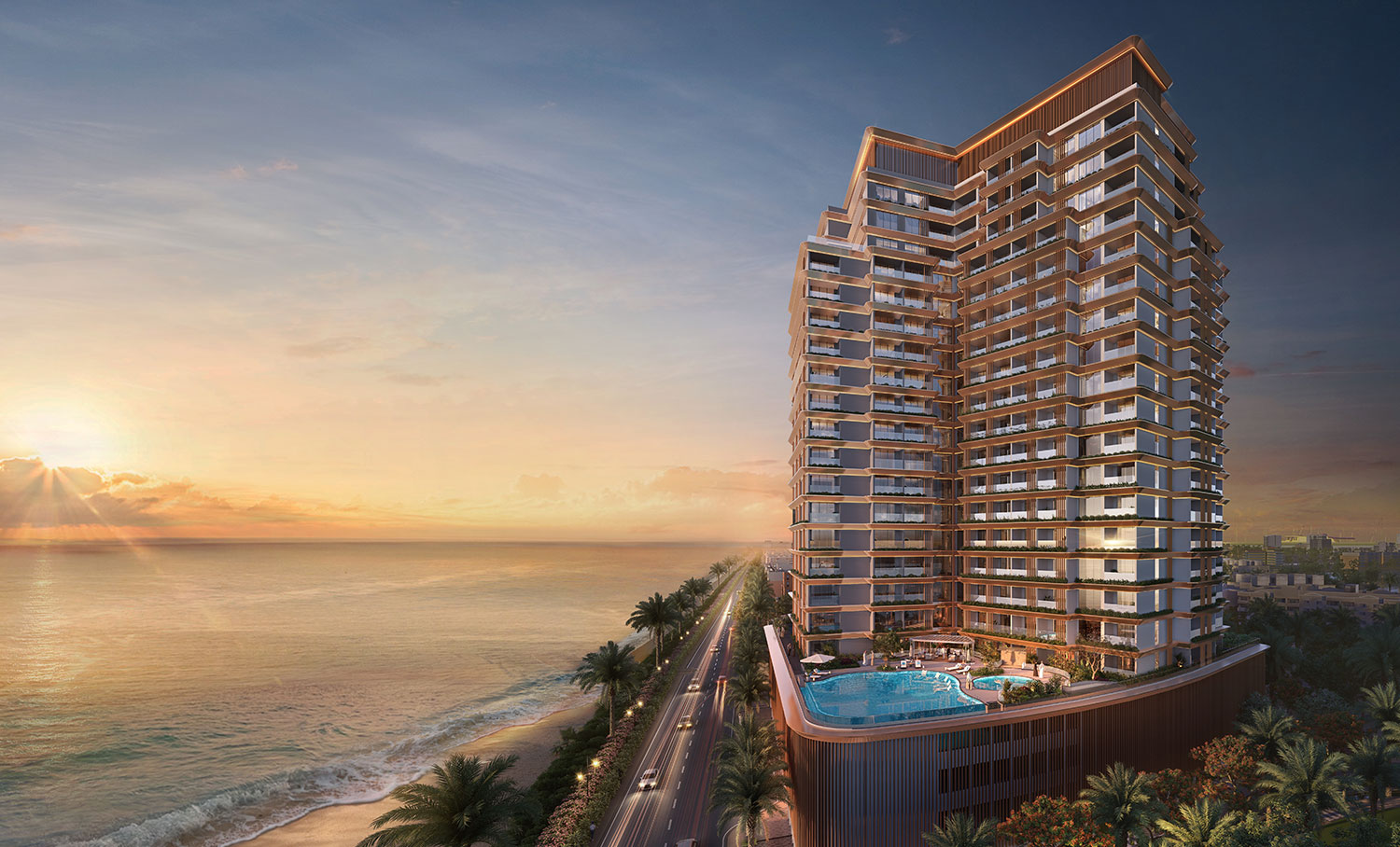 Al Hamra Waterfront – elevation view exterior