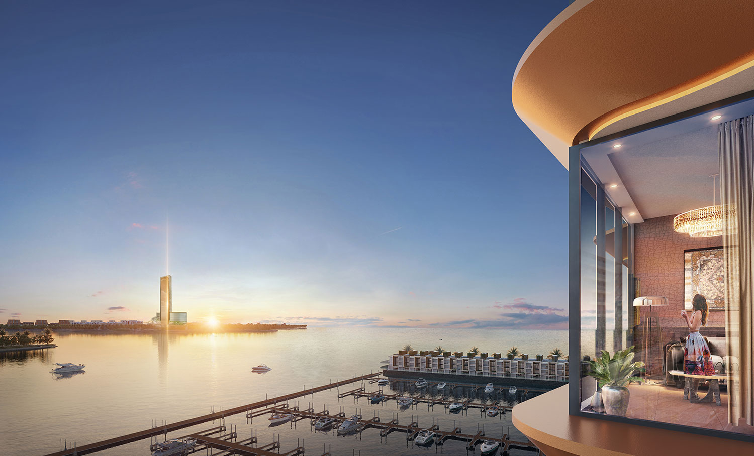 Al Hamra Waterfront – in to sea exterior