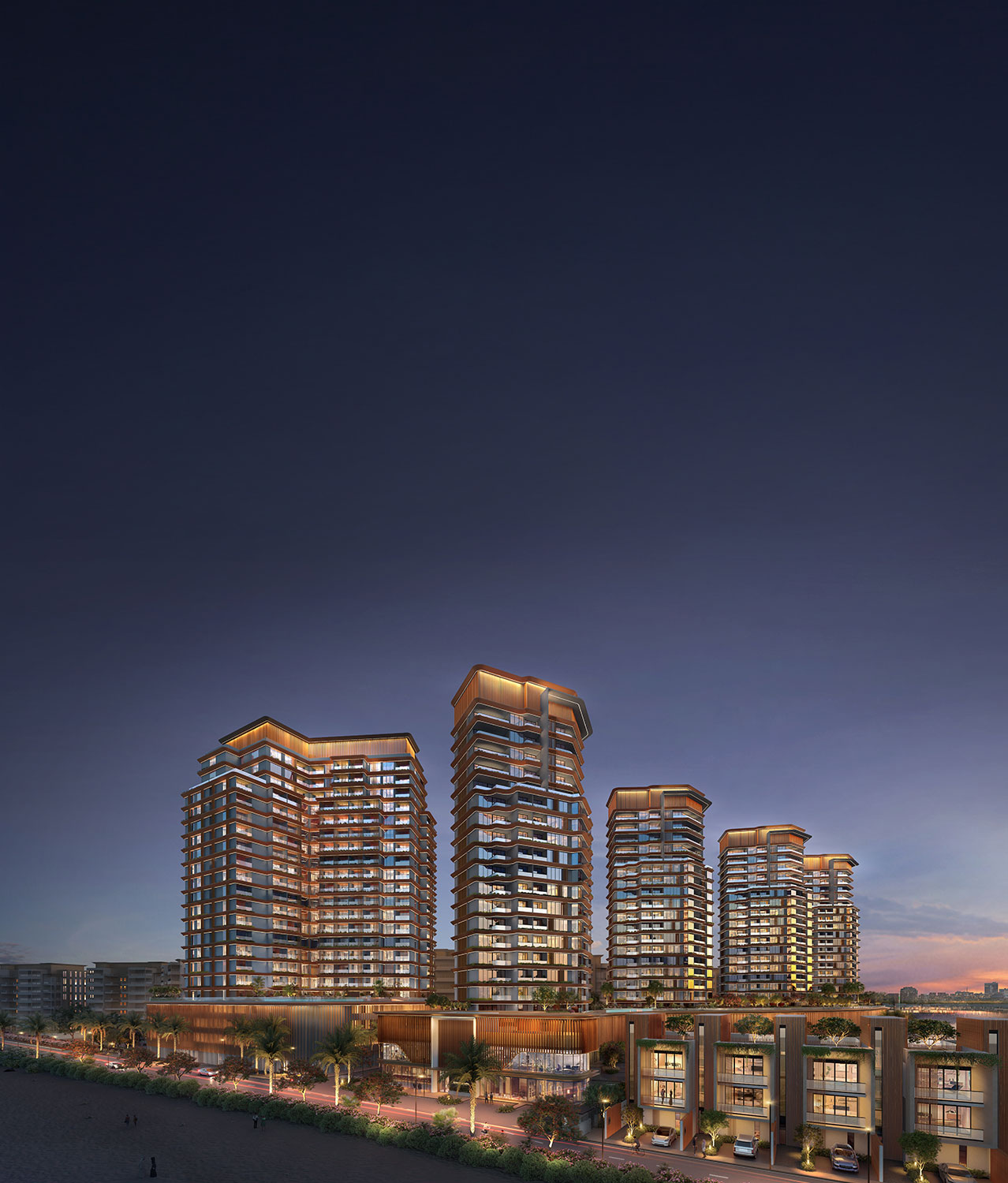 Al Hamra Waterfront – Villa to tower View
