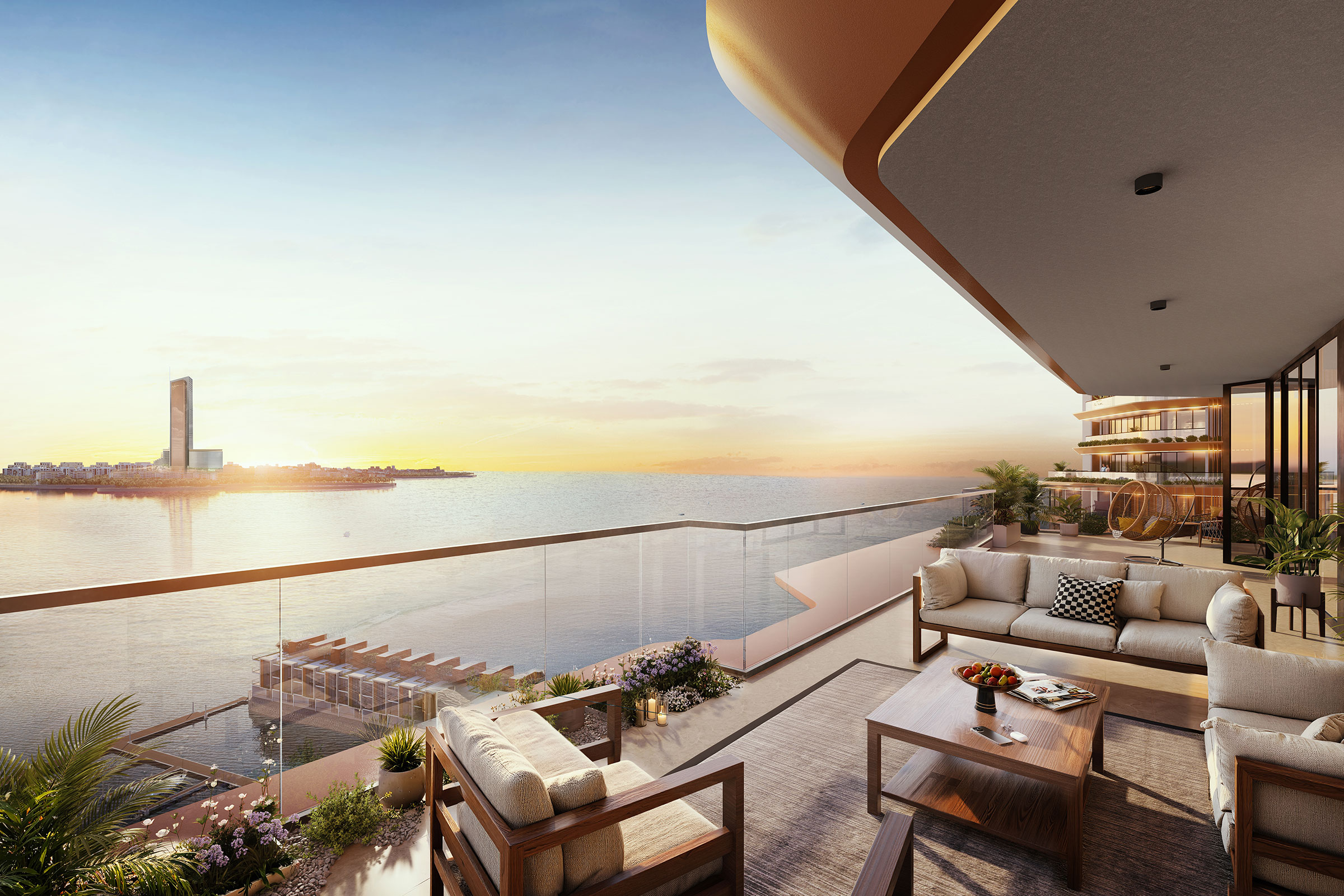 Waterfront lifestyle background